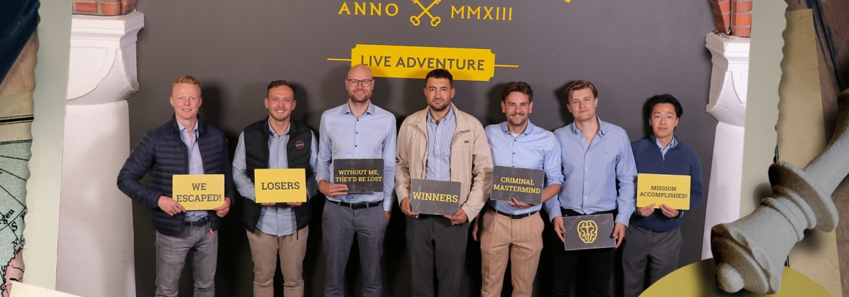 a group of men holding signs